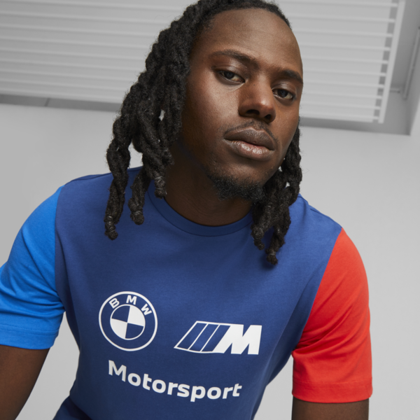 BMW M Motorsport Essentials Logo Tee, Pro Blue-M Color, large-ZAF