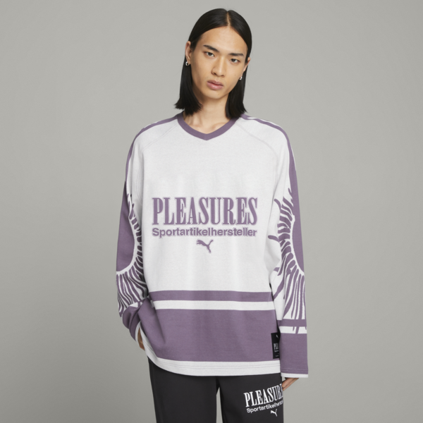 PUMA x PLEASURES Men's Ice Hockey Jersey, PUMA White, large-ZAF