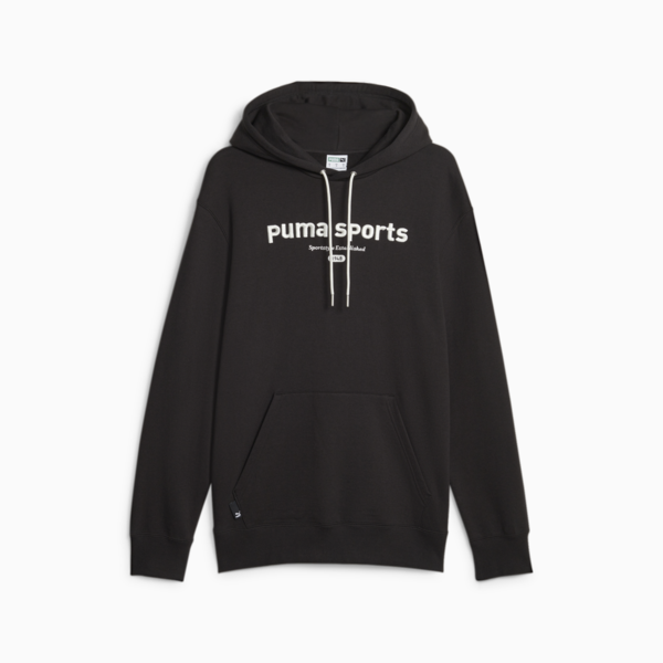 Buzo con capucha para hombre PUMA TEAM, PUMA Black, large-ARG