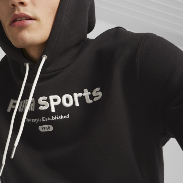Buzo con capucha para hombre PUMA TEAM, PUMA Black, large-ARG