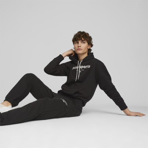 Buzo con capucha para hombre PUMA TEAM, PUMA Black, large-ARG