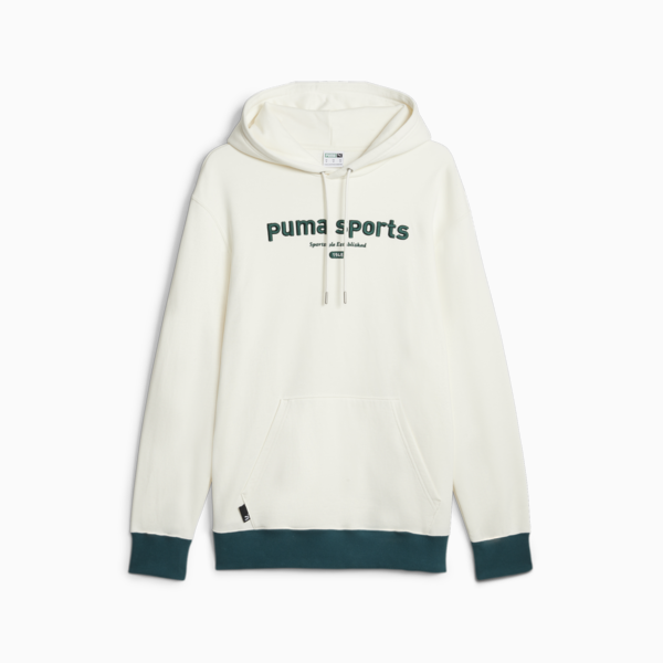 Buzo con capucha para hombre PUMA TEAM, Warm White, large-ARG