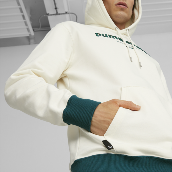 Buzo con capucha para hombre PUMA TEAM, Warm White, large-ARG