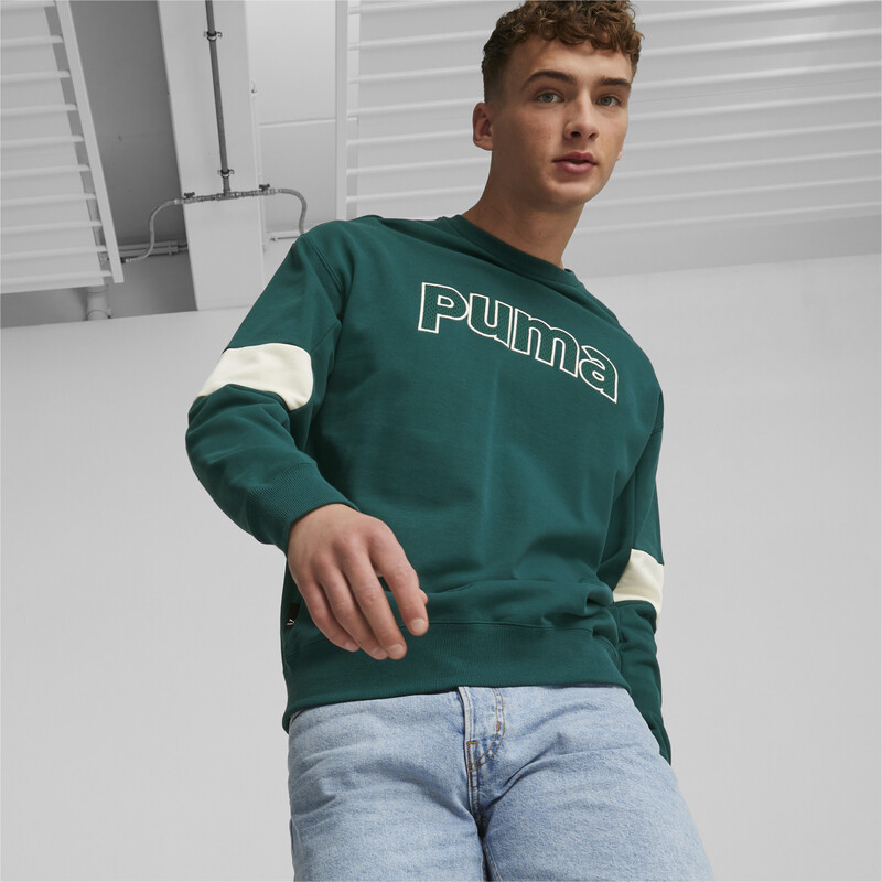 

Men's PUMA TEAM Relaxed Fit Sweatshirt, Malachite