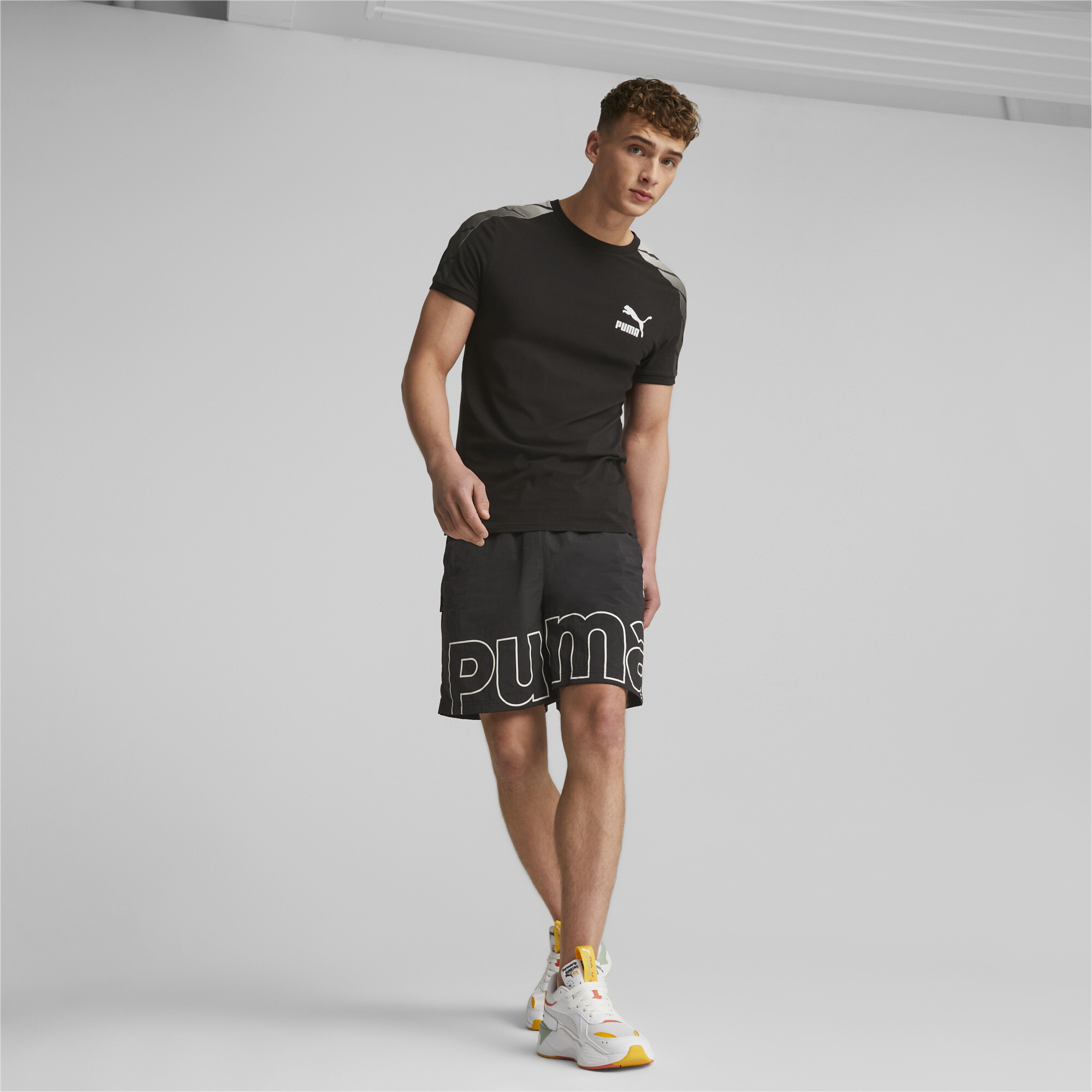 Men's PUMA TEAM Relaxed Shorts In Black, Size XS