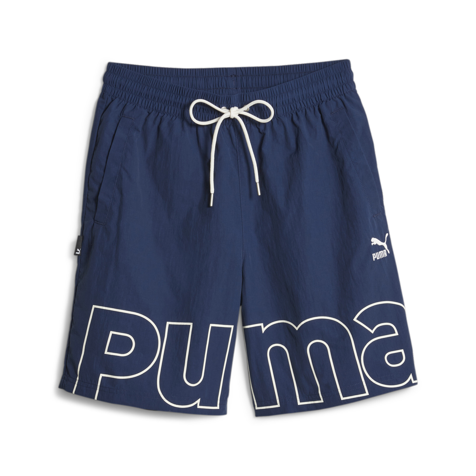 Men's PUMA TEAM Relaxed Shorts In Blue, Size XS, Nylon