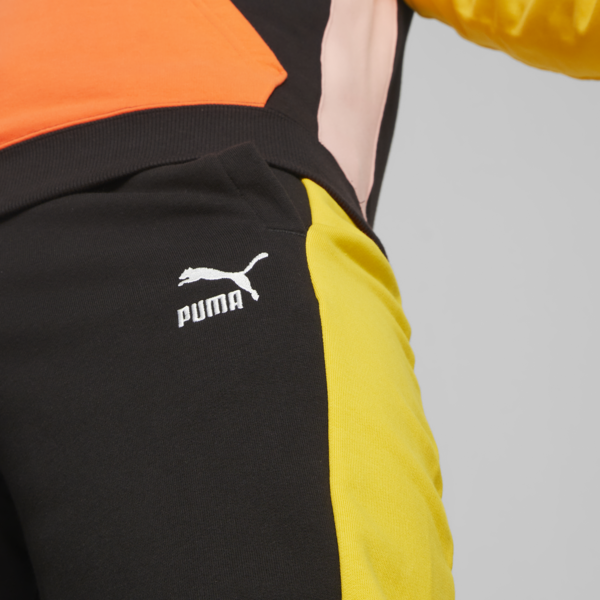 Pantalones deportivos para hombre Classics Block, PUMA Black-Hot Heat, large-ARG