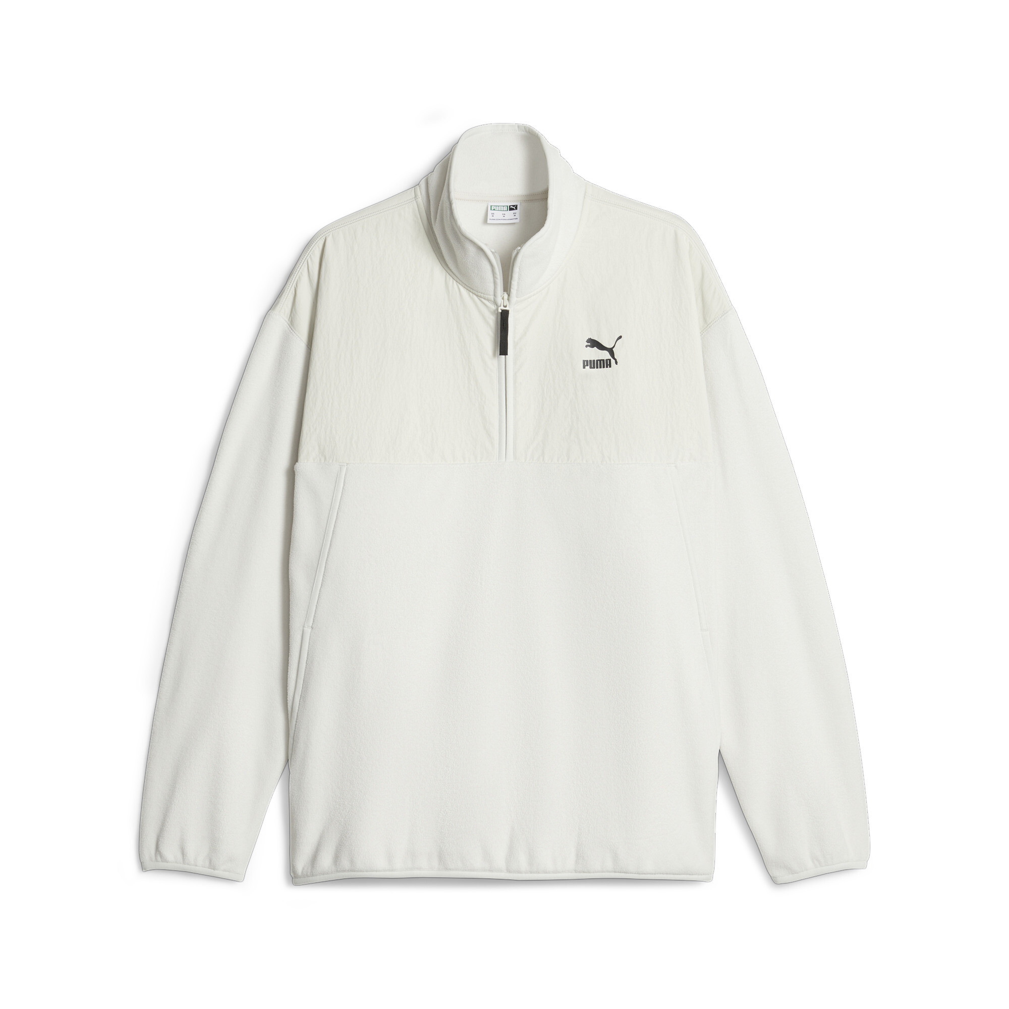 Men's Puma CLASSICS UTILITY's Half-Zip Jacket, Gray, Size M, Clothing