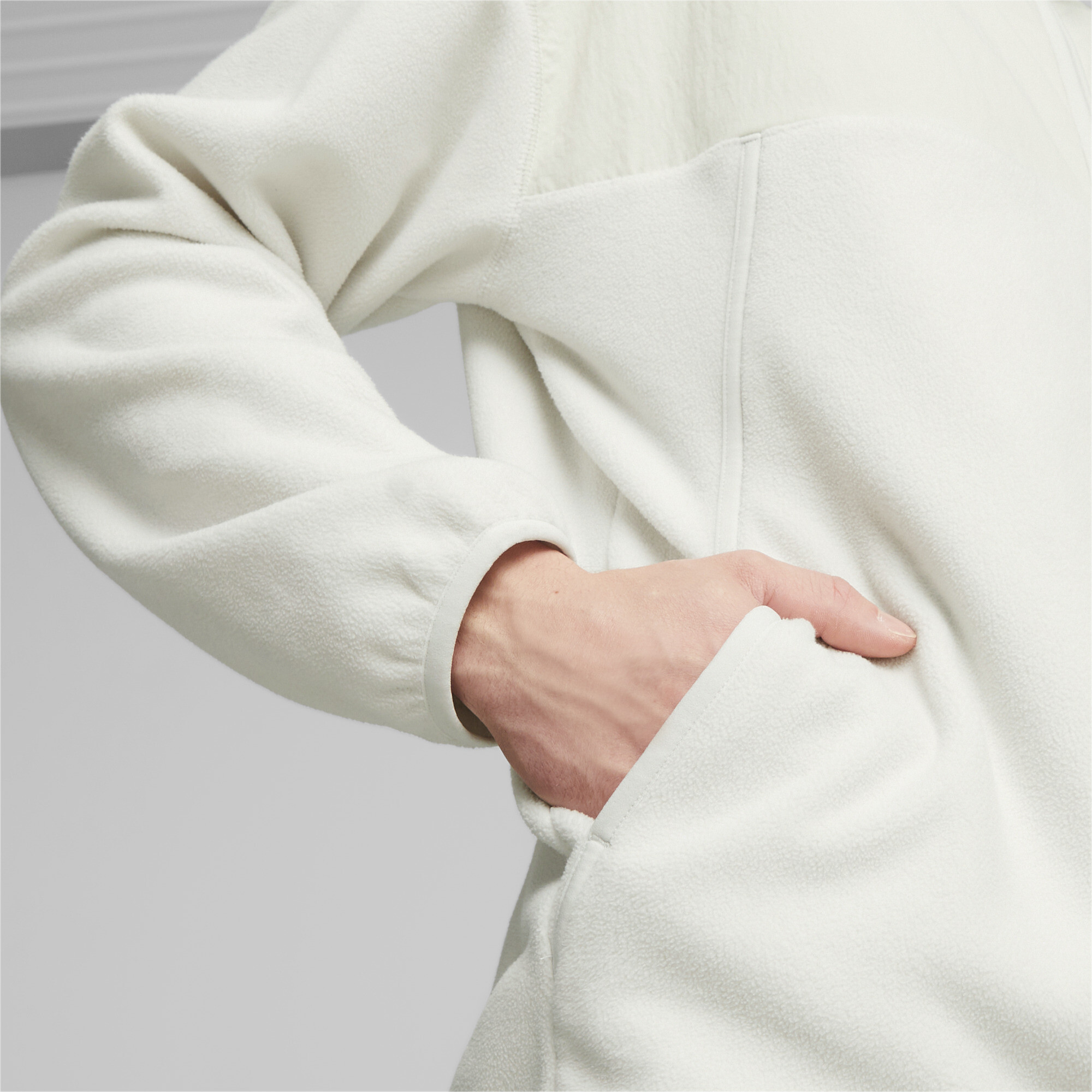 Men's Puma CLASSICS UTILITY's Half-Zip Jacket, Gray, Size S, Clothing