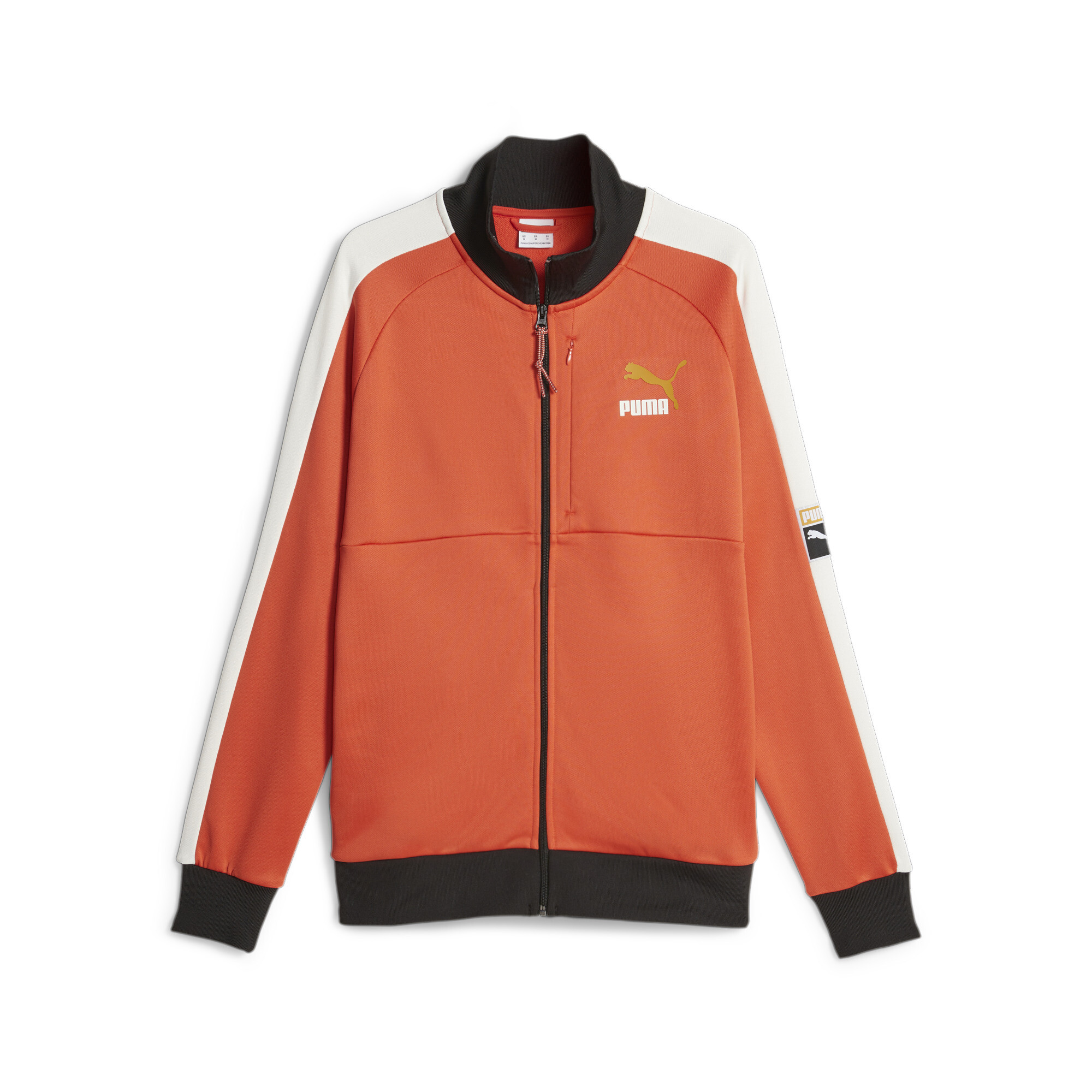 Men's PUMA T7 Track Jacket In Orange, Size XS