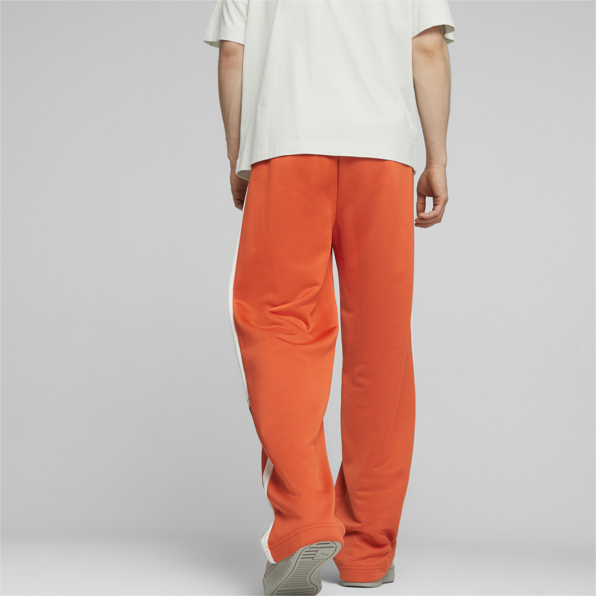 Men's PUMA T7 Track Pants In Orange, Size Medium