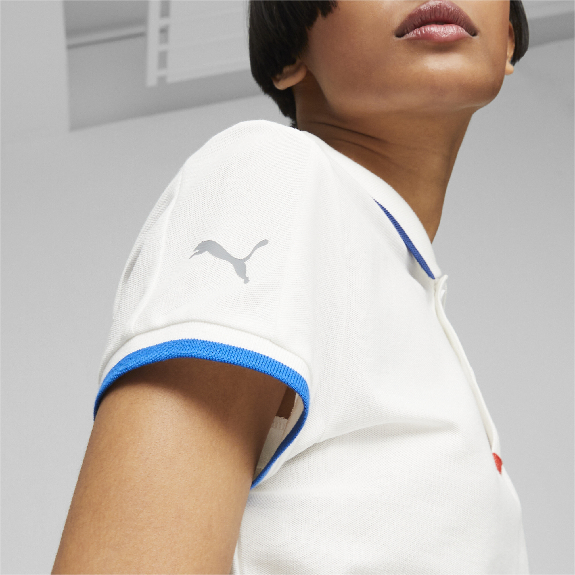 Women's Puma BMW M Motorsport's Polo Shirt T-Shirt, White T-Shirt, Clothing