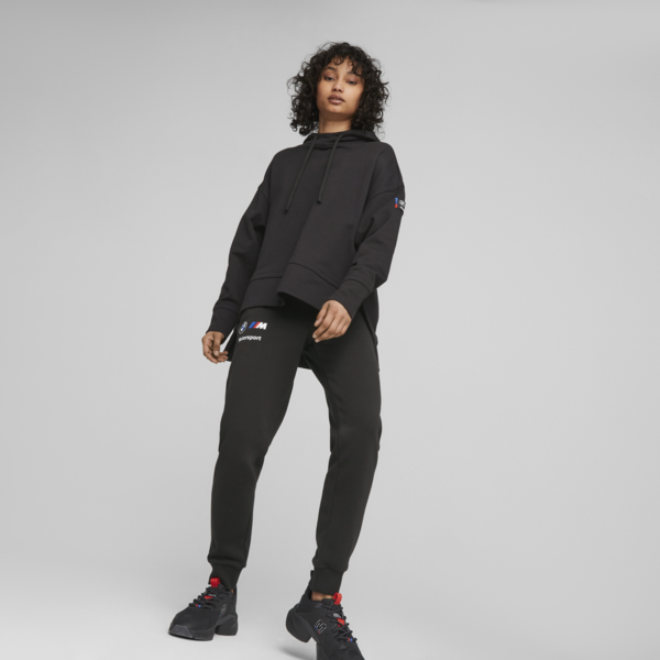 BMW M Motorsport Essentials Women's Fleece Pants, PUMA Black, large-ZAF