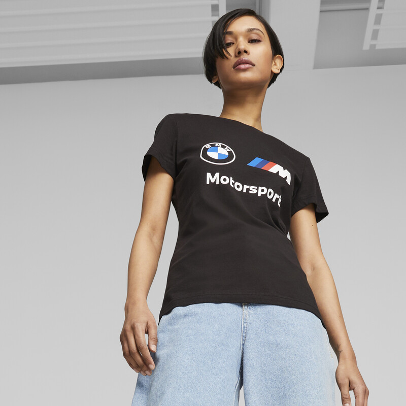 Women's PUMA BMW M Motorsport Logo Tee in Black size XL
