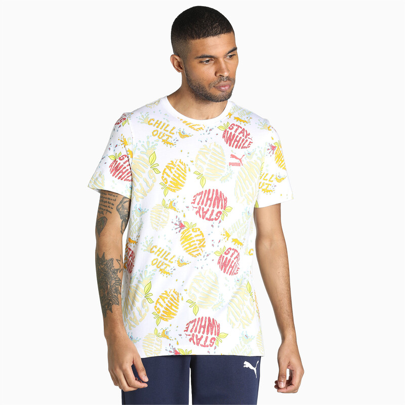 Men's PUMA Summer Squeeze AOP T-Shirt, White