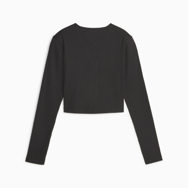 Remera de manga larga para mujer Classics, PUMA Black, large-ARG