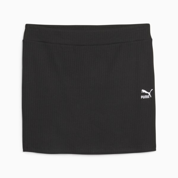Pollera acanalada para mujer Classics, PUMA Black, large-ARG