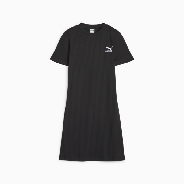 Classics Women's Ribbed Dress, PUMA Black, large-ZAF