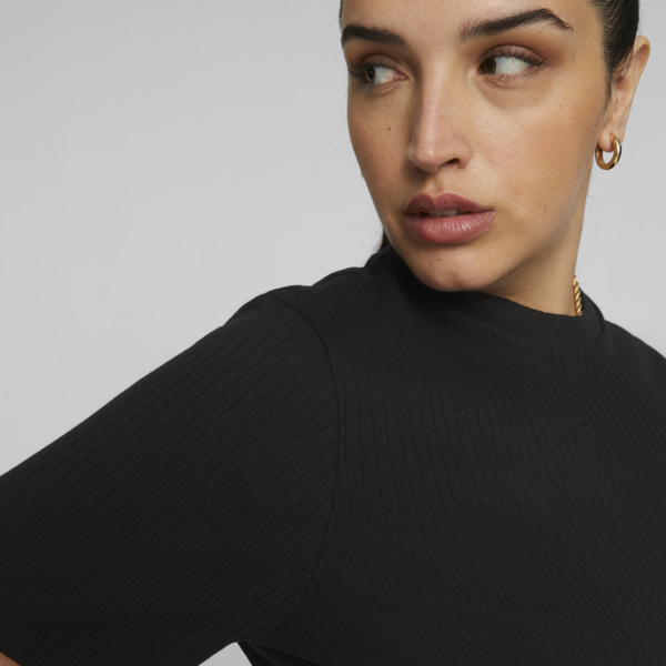 Classics Women's Ribbed Dress, PUMA Black, large-ZAF