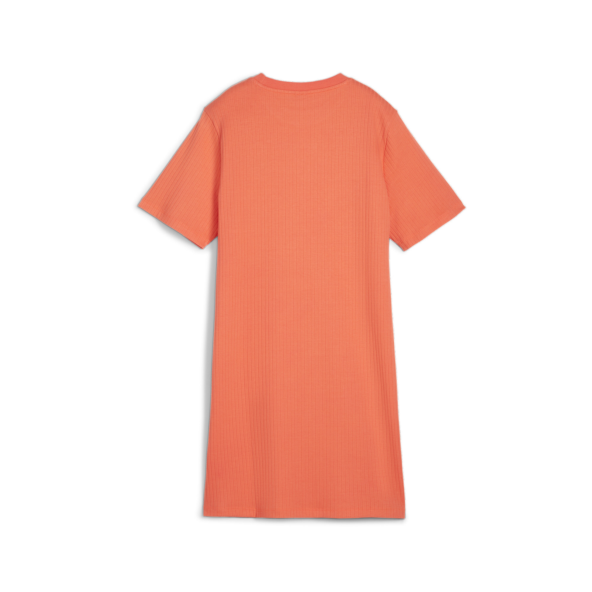Women's Puma Classics's Ribbed Dress, Orange, Size XL, Clothing