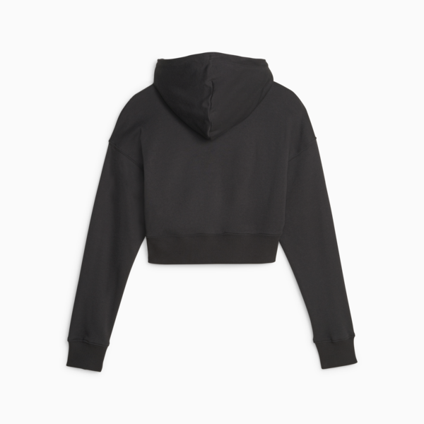 Classics Women's Cropped Hoodie, PUMA Black, large-ZAF