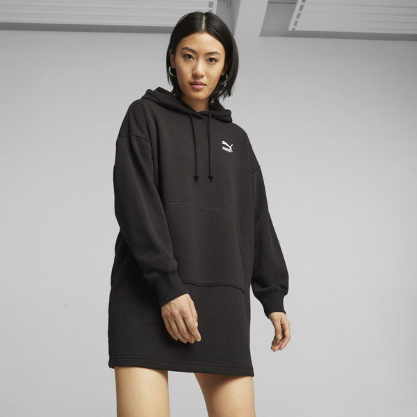 Vestido con capucha CLASSICS para mujer, PUMA Black, large-ARG