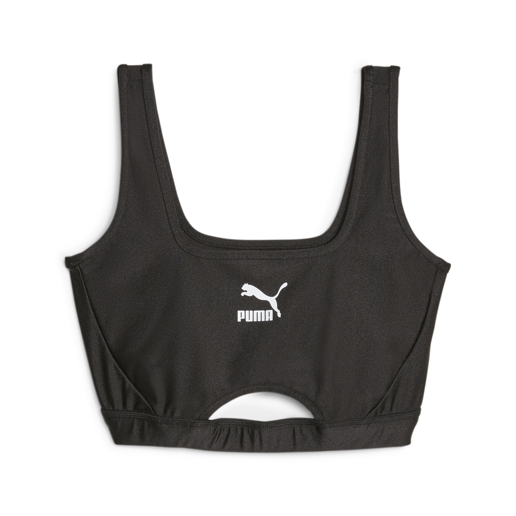 Women's PUMA DARE TO Crop Top In Black, Size Small, Nylon