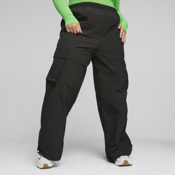 DARE TO Women's Wide Leg Pants, PUMA Black, large-ZAF