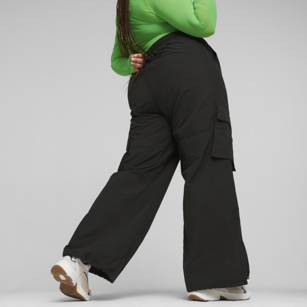 DARE TO Women's Wide Leg Pants, PUMA Black, large-ZAF