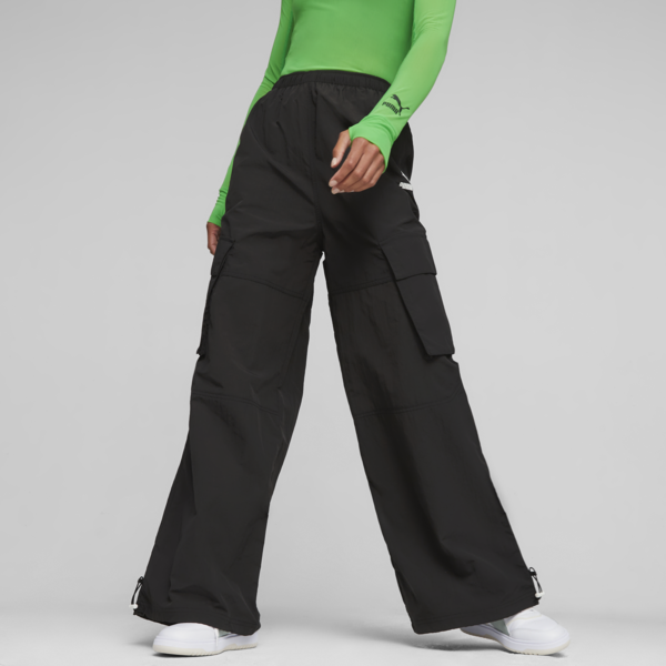 DARE TO Women's Wide Leg Pants, PUMA Black, large-ZAF