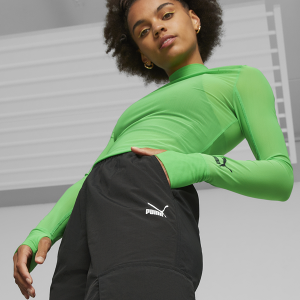 DARE TO Women's Wide Leg Pants, PUMA Black, large-ZAF