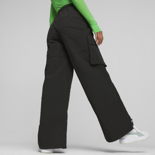 DARE TO Women's Wide Leg Pants, PUMA Black, large-ZAF