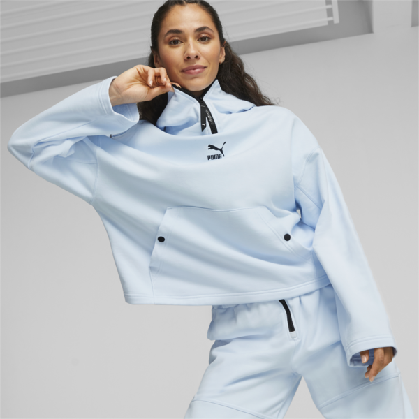 DARE TO Women's Hoodie, Icy Blue, large-ZAF