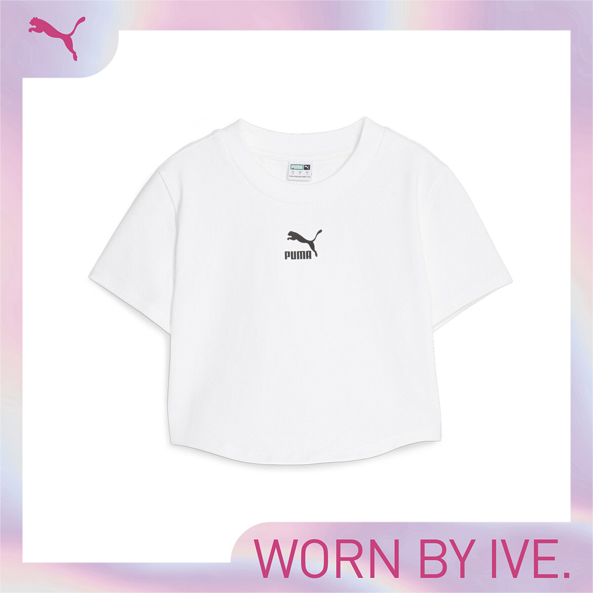 DARE TO Women's Cropped T-Shirt in White by PUMA, Large
