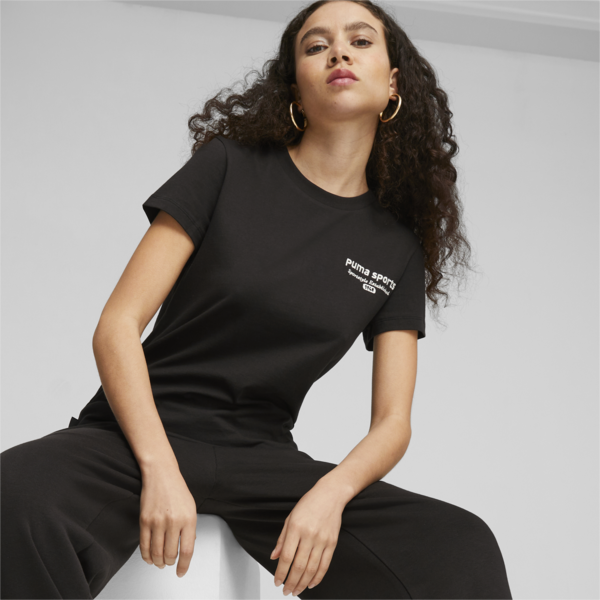 Remera para mujer PUMA TEAM, PUMA Black, large-ARG