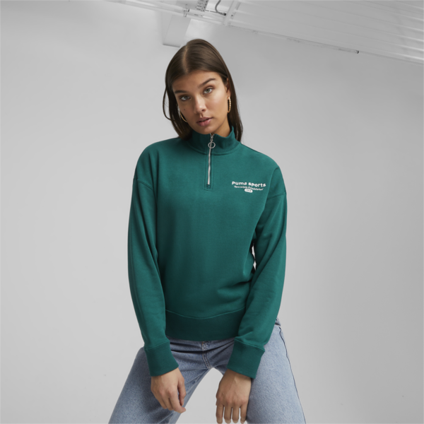 Buzo para mujer PUMA TEAM, Malachite, large-ARG