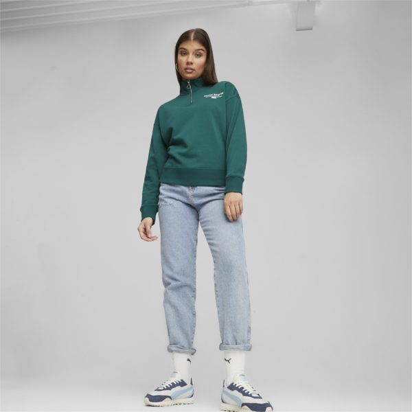 Buzo para mujer PUMA TEAM, Malachite, large-ARG