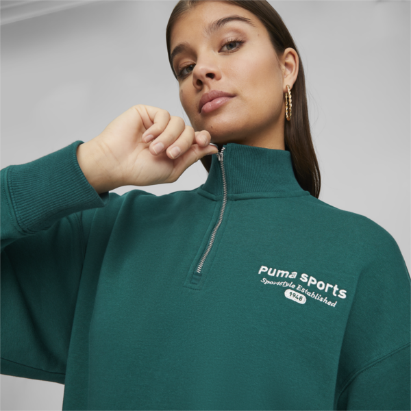 Buzo para mujer PUMA TEAM, Malachite, large-ARG