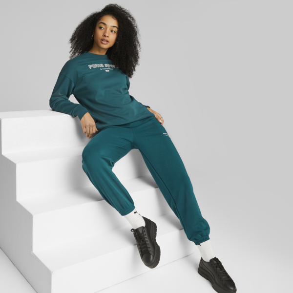 PUMA TEAM Women's Sweatshirt, Malachite, large-ZAF