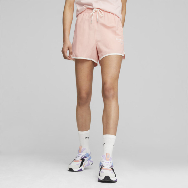 Shorts para mujer PUMA TEAM, Peach Smoothie, swatch-ARG