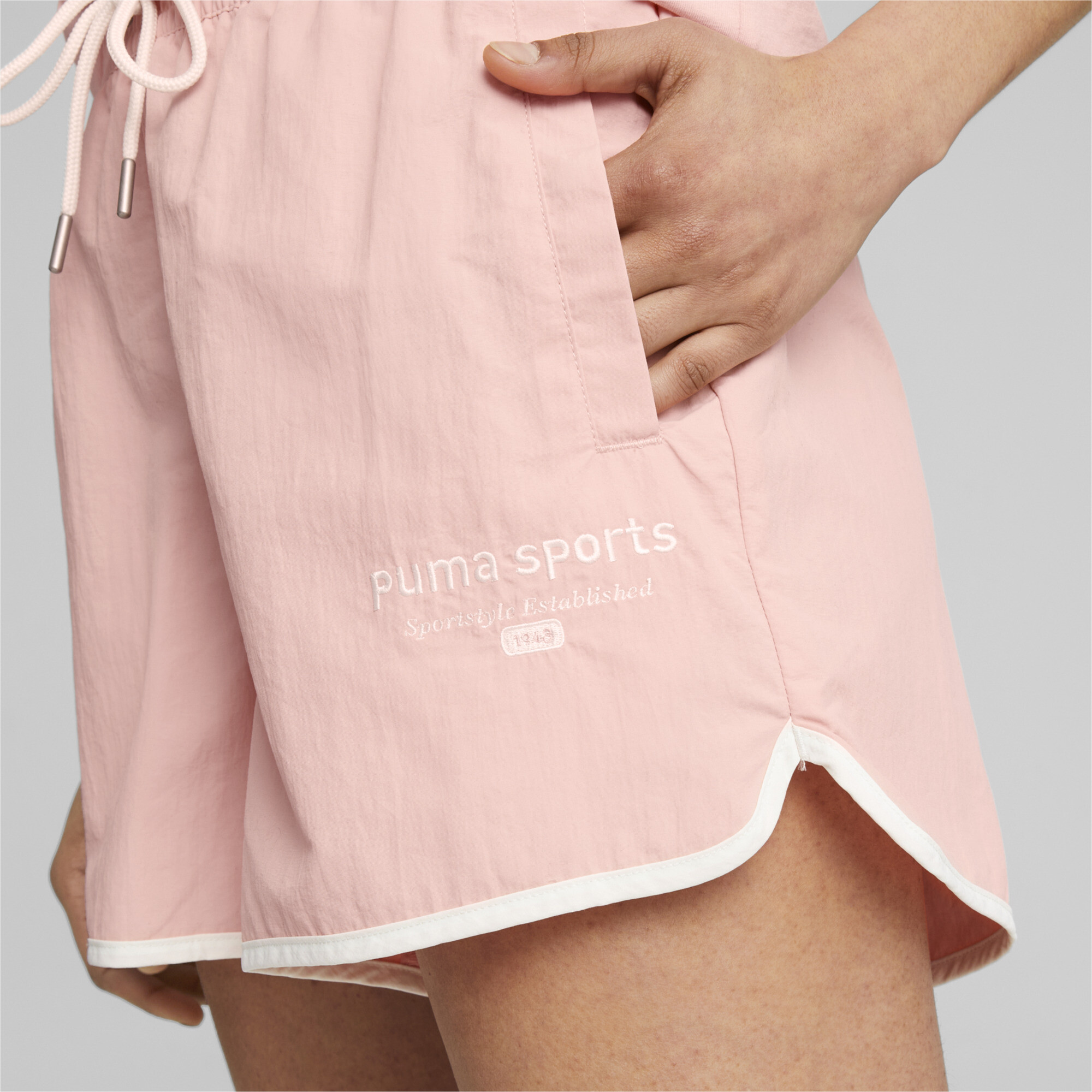 Women's PUMA TEAM Woven Shorts In Pink, Size XS, Nylon