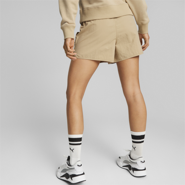 PUMA TEAM Women's Woven Shorts, Sand Dune, large-ZAF