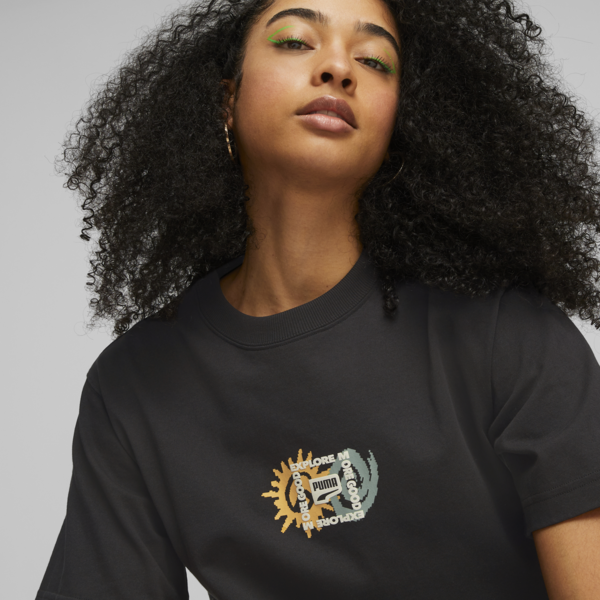 Remera para mujer DOWNTOWN Graphic, PUMA Black, large-ARG