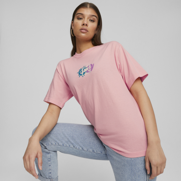 Remera para mujer DOWNTOWN Graphic, Peach Smoothie, large-ARG