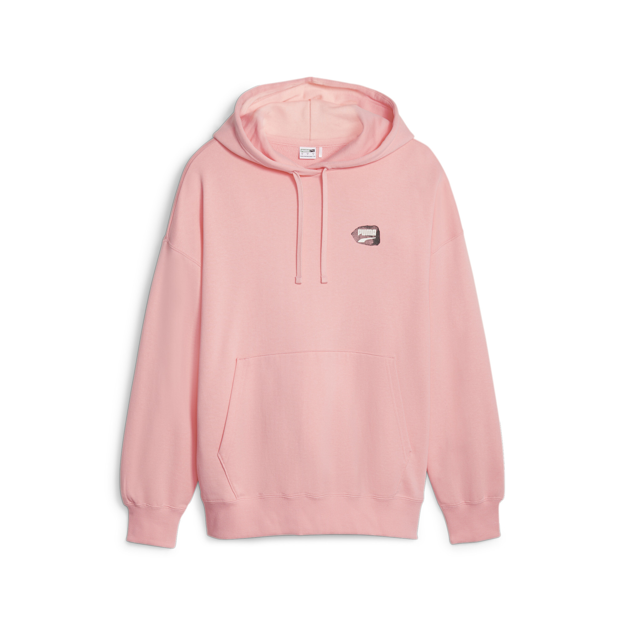 Women's PUMA DOWNTOWN Oversized Graphic Hoodie In Pink, Size Large