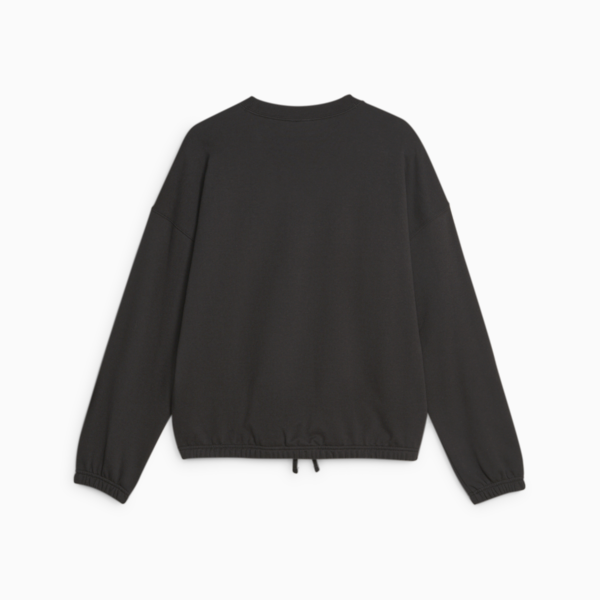 DOWNTOWN Women's Oversized Sweatshirt, PUMA Black, large-ZAF