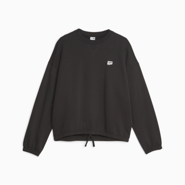 DOWNTOWN Women's Oversized Sweatshirt, PUMA Black, large-ZAF