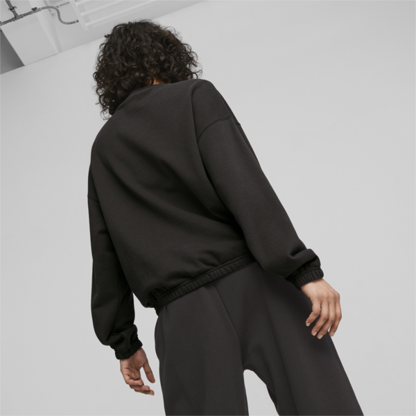 DOWNTOWN Women's Oversized Sweatshirt, PUMA Black, large-ZAF