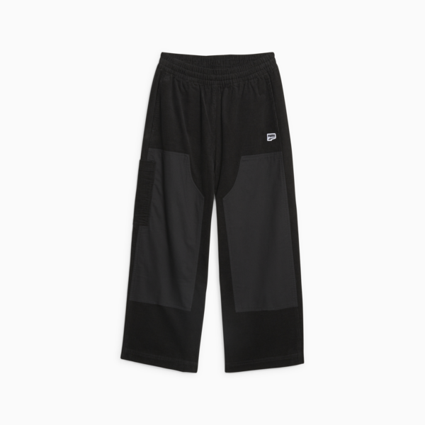 DOWNTOWN Women's Corduroy Pants, PUMA Black, large-ZAF