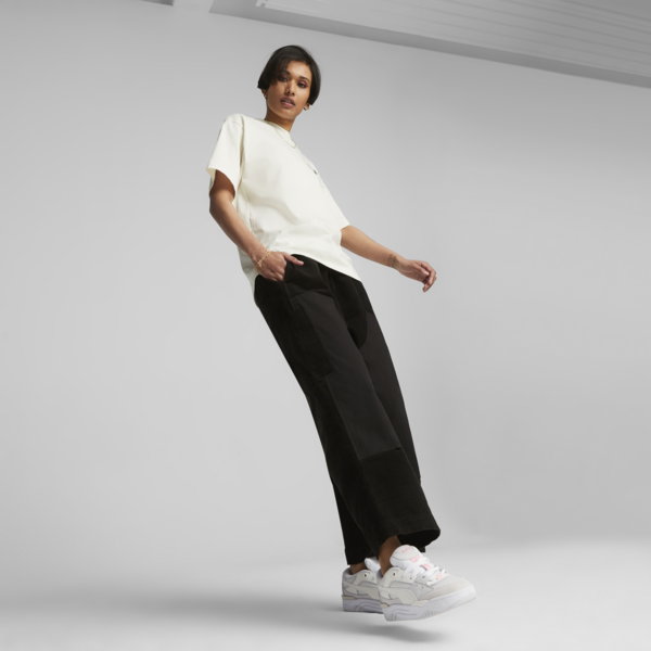 DOWNTOWN Women's Corduroy Pants, PUMA Black, large-ZAF